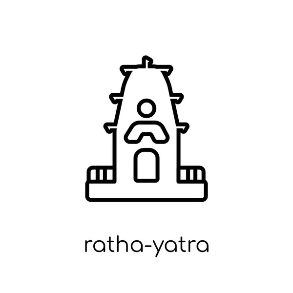 Ratha Yatra Symbol Trendige Moderne Flache Lineare Vektor Ratha Yatra — Stockvektor