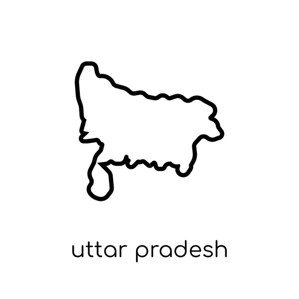 Uttar Pradesh Icono Moderno Moderno Vector Lineal Plano Uttar Pradesh — Vector de stock