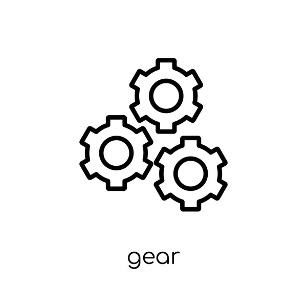 Icono Del Engranaje Icono Moderno Moderno Engranajes Vectoriales Lineales Planos — Archivo Imágenes Vectoriales