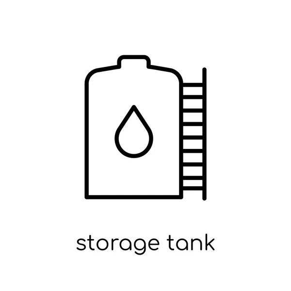 Storage Tank Icon Trendy Modern Flat Linear Vector Storage Tank — Stock Vector