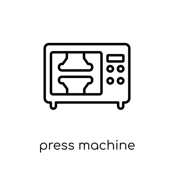 Presse Icône Machine Icône Moderne Presse Vectorielle Linéaire Plate Mode — Image vectorielle