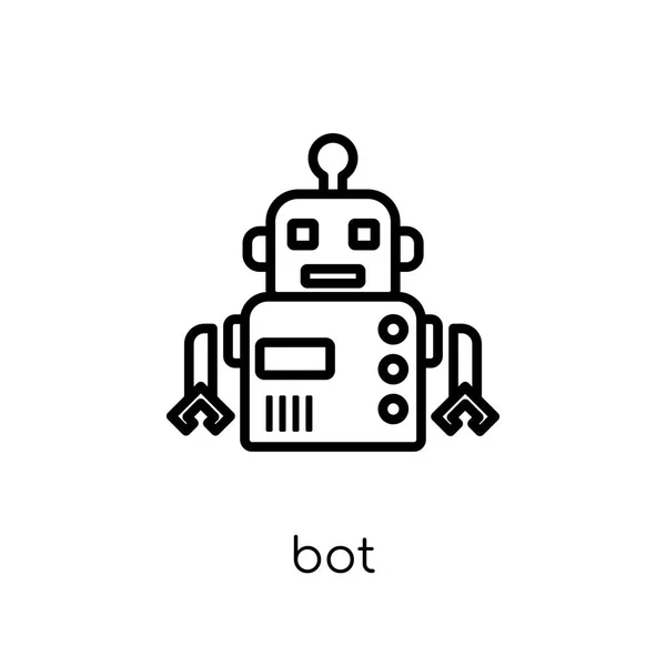 Icono Del Bot Moderno Moderno Vector Lineal Plano Icono Bot — Vector de stock