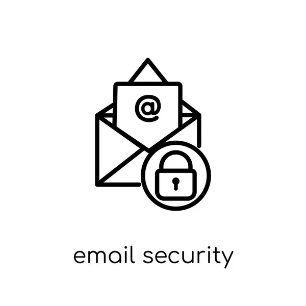 Ícone Segurança Mail Vetor Linear Plano Moderno Moda Ícone Segurança — Vetor de Stock