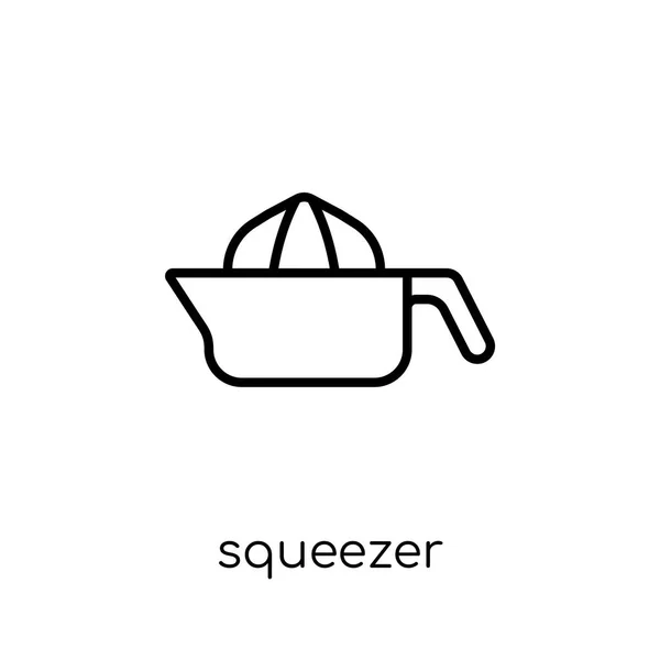 Squeezer Pictogram Trendy Moderne Vlakke Lineaire Vector Squeezer Icoon Een — Stockvector