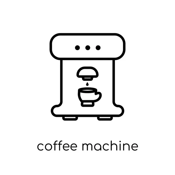 Kaffeemaschinen Symbol Trendige Moderne Flache Lineare Vektor Kaffeemaschine Symbol Auf — Stockvektor