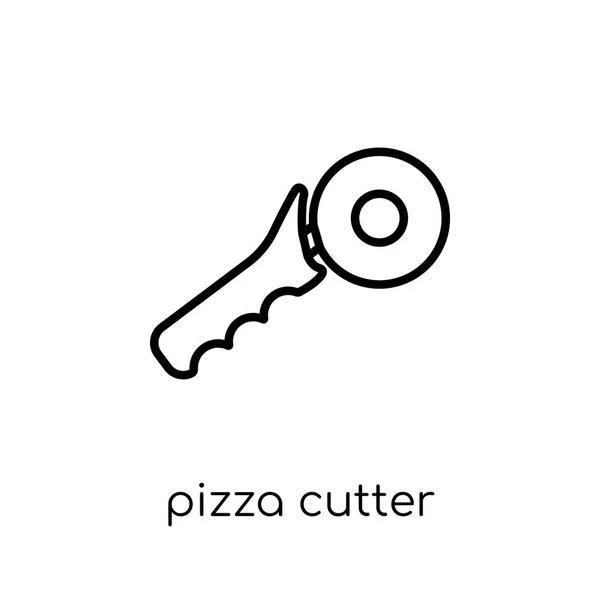 Pizza Cutter Ikona Modny Nowoczesny Wektor Liniowych Płaskich Pizza Cutter — Wektor stockowy