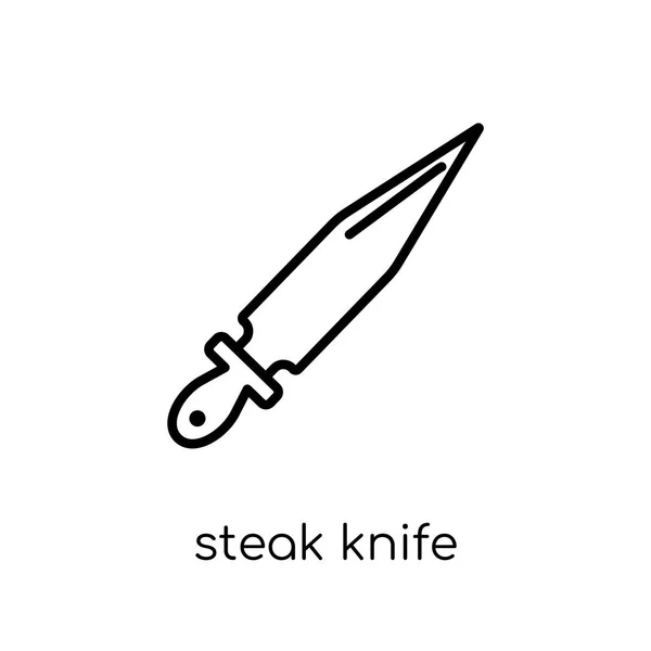 Икона Ножа Стейка Современный Современный Плоский Иконка Векторного Ножа Белом — стоковый вектор