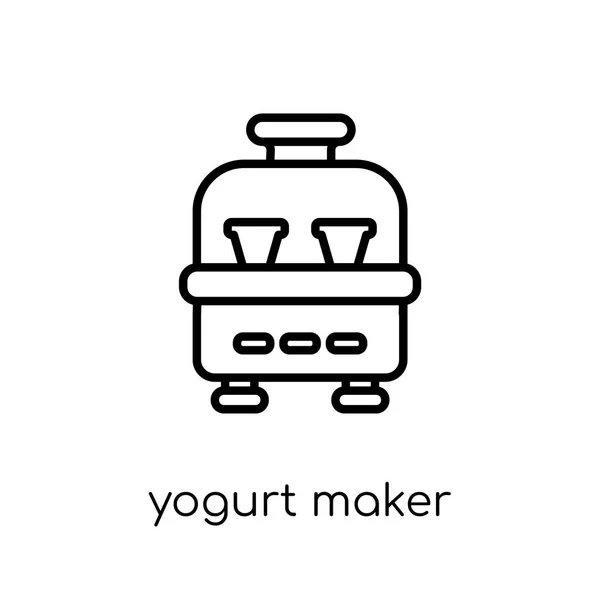 Yoghurt Maker Pictogram Trendy Moderne Vlakke Lineaire Vector Yoghurt Maker — Stockvector