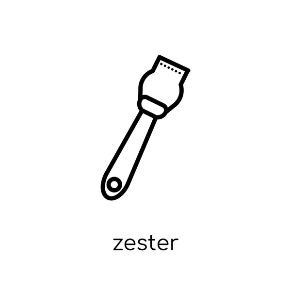Zester アイコン 細い線キッチン コレクション 概要のベクトル図から白い背景のトレンディなモダンなフラット線形ベクトル Zester アイコン — ストックベクタ
