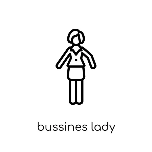 Bussines Lady Ikona Trendy Moderní Ploché Lineární Vektorový Bussines Lady — Stockový vektor