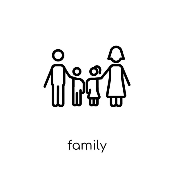 Family icon. Trendy modern flat linear vector Family icon on white background from thin line law and justice collection, editable outline stroke vector illustration