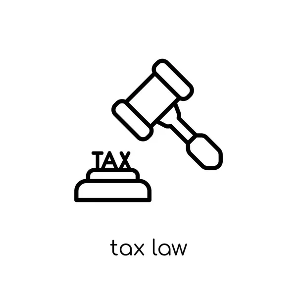 Législation Fiscale Icône Vecteur Linéaire Plat Moderne Mode Icône Droit — Image vectorielle