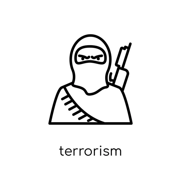 Ícone Terrorismo Ícone Terrorismo Vetorial Linear Plano Moderno Moda Fundo —  Vetores de Stock