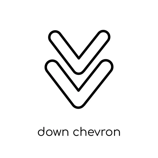 Κάτω Από Εικονίδιο Chevron Μοντέρνα Σύγχρονη Επίπεδη Γραμμική Διάνυσμα Κάτω — Διανυσματικό Αρχείο