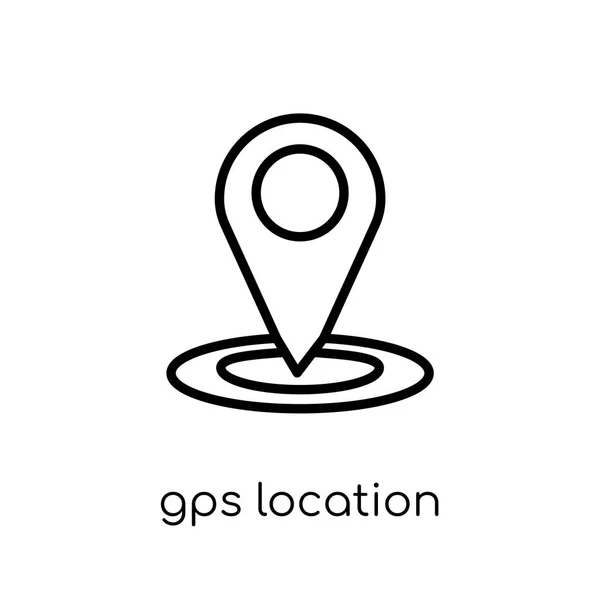 Значок Местоположения Gps Модный Современный Плоский Линейный Вектор Gps Значок — стоковый вектор