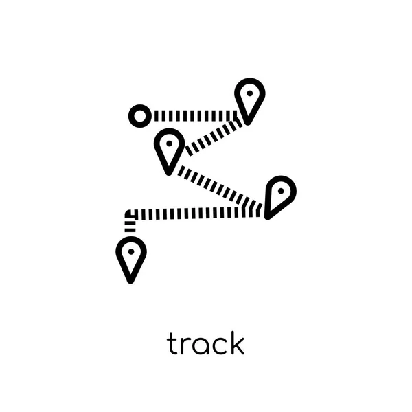 Ícone Pista Vetor Linear Plano Moderno Moderno Moda Ícone Faixa — Vetor de Stock