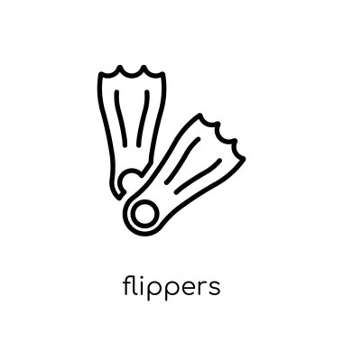 Palet simgesi. Trendy modern düz doğrusal vektör palet üstünde kutsal kişilerin resmi--dan ince içini kaplamak deniz koleksiyonu, düzenlenebilir anahattı kontur vektör çizim beyaz arka plan