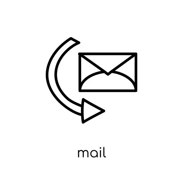 Mail Symbol Trendige Moderne Flache Lineare Vektor Mail Ikone Auf — Stockvektor