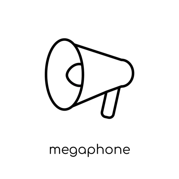 Megafon Symbol Trendige Moderne Flache Lineare Vektor Megafon Ikone Auf — Stockvektor