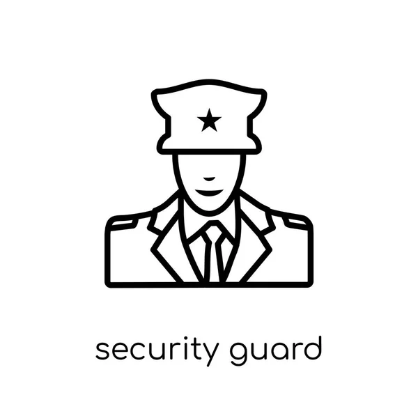 Icono Guardia Seguridad Icono Moderno Moderno Guardia Seguridad Vector Lineal — Vector de stock