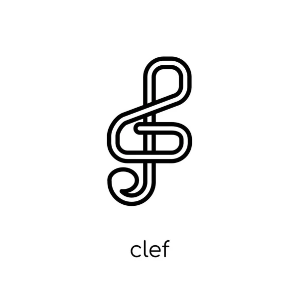 Clef Icône Tendance Moderne Plat Vecteur Linéaire Clef Icône Sur — Image vectorielle