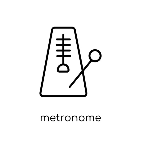 Ícone Metrónomo Ícone Metrônomo Vetorial Linear Plano Moderno Moda Fundo — Vetor de Stock