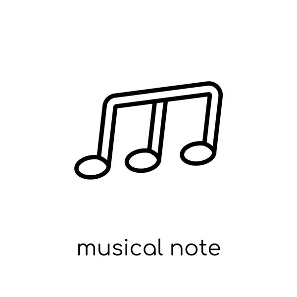 Notensymbol Trendige Moderne Flache Lineare Vektor Musikalische Note Symbol Auf — Stockvektor