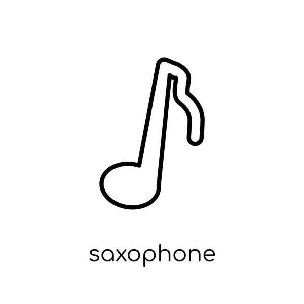 Icono Del Saxofón Icono Moderno Moderno Del Saxofón Del Vector — Archivo Imágenes Vectoriales