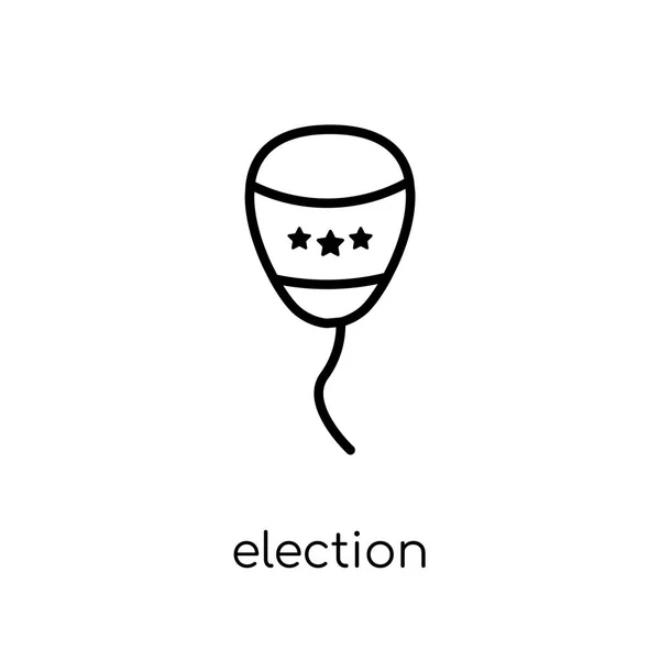 Balões Eleitorais Ícone Casal Moderna Moda Plana Vetorial Linear Eleição —  Vetores de Stock