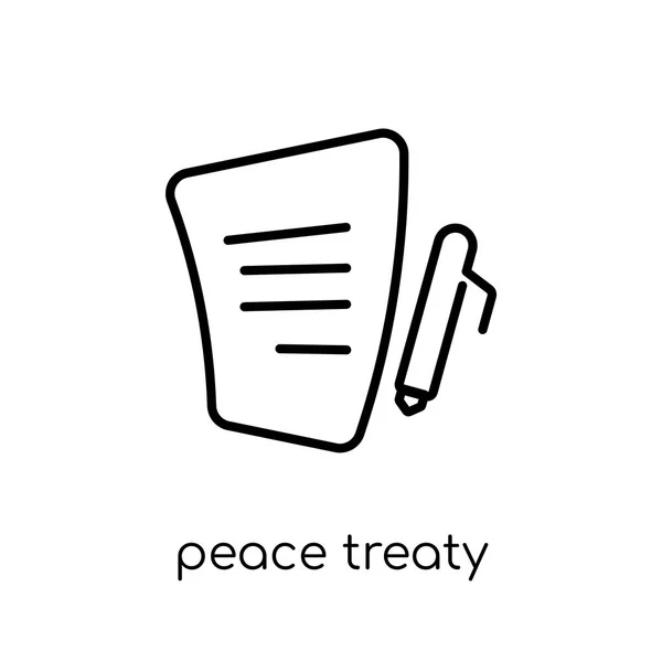 Ícone Tratado Paz Trendy Moderno Plana Vetor Linear Ícone Tratado —  Vetores de Stock