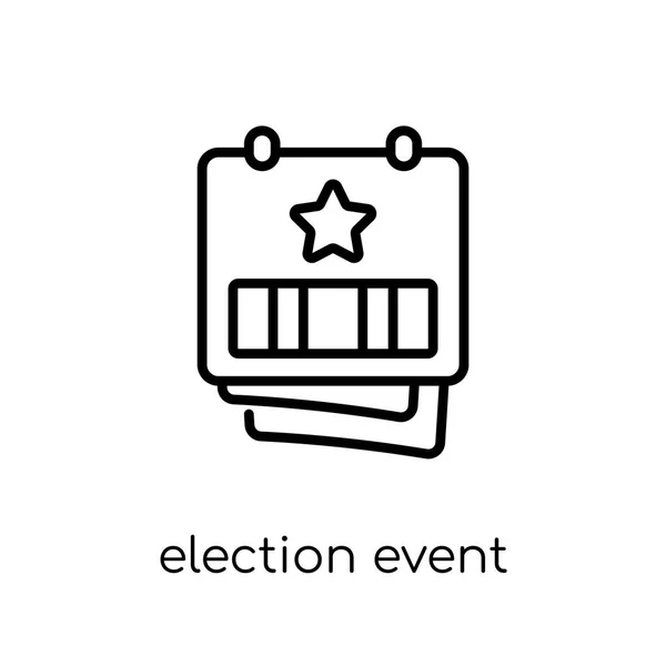 Election Event Calendar Star Icon Trendy Modern Flat Linear Vector — Stock Vector