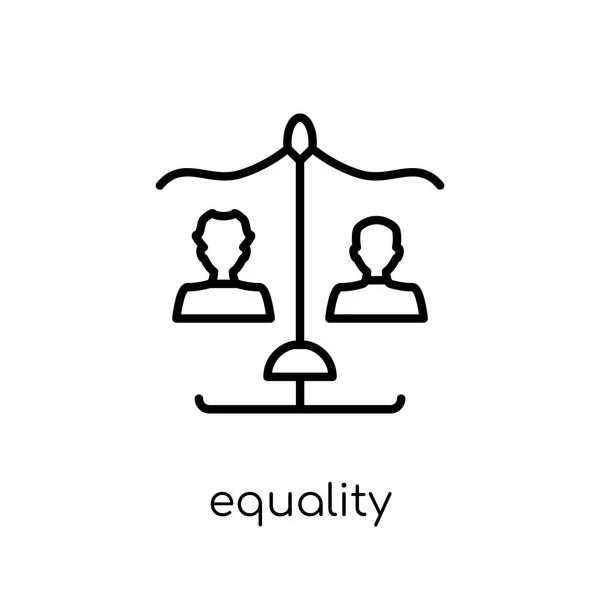 Icono Igualdad Icono Moderno Moderno Igualdad Vector Lineal Plano Sobre — Vector de stock