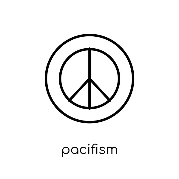 Pacifisme Pictogram Trendy Moderne Vlakke Lineaire Vector Pacifisme Icoon Een — Stockvector