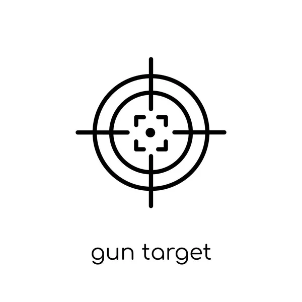 Ícone Alvo Arma Ícone Alvo Arma Vetorial Linear Plana Moderna — Vetor de Stock