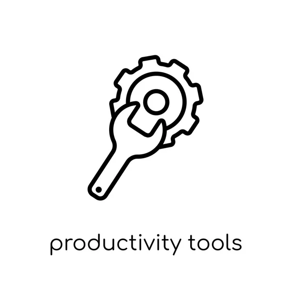 Icono Herramientas Productividad Moderno Moderno Vector Lineal Plano Herramientas Productividad — Archivo Imágenes Vectoriales