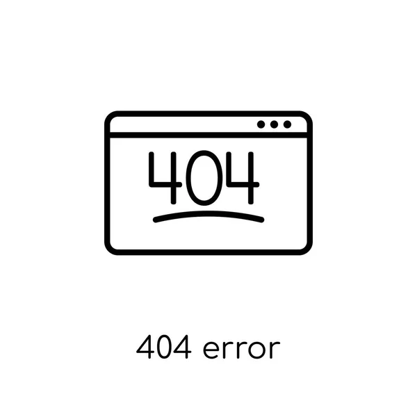 404 Fout Pictogram Trendy Moderne Flat Lineaire 404 Foutpictogram Witte — Stockvector