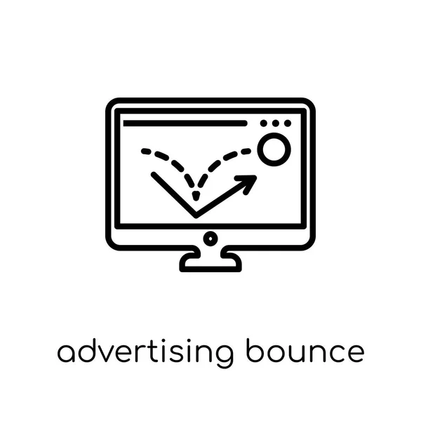 Advertising Bounce Icon Trendy Modern Flat Linear Vector Advertising Bounce — Stock Vector