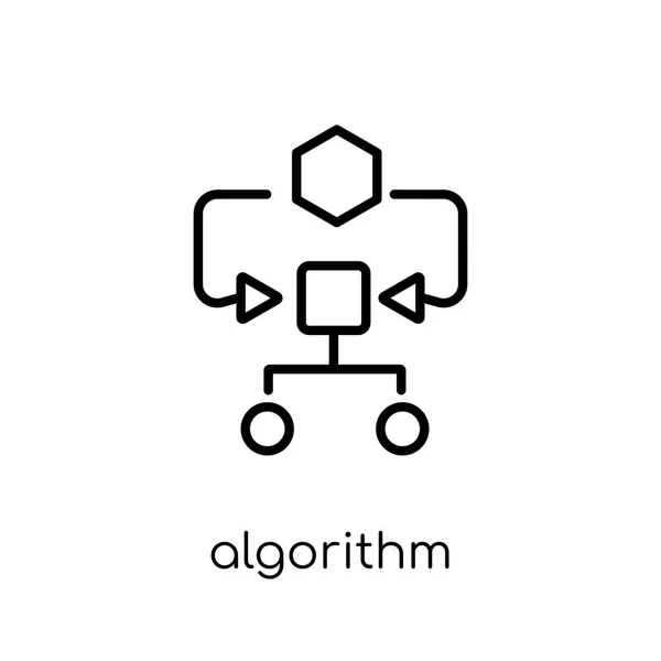 Icône Algorithme Tendance Moderne Plat Vecteur Linéaire Algorithme Icône Sur — Image vectorielle