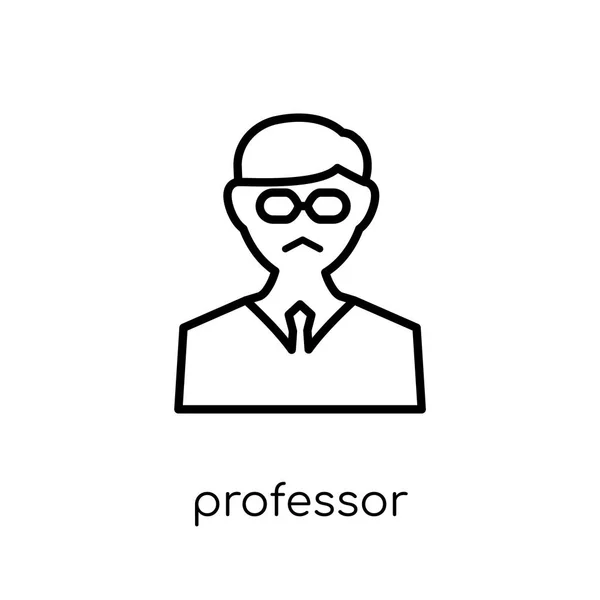 Professor Icon Trendy Modern Flat Linear Vector Professor Icon White — Stock Vector