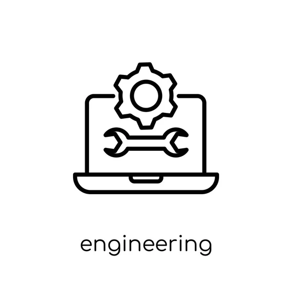 工学のアイコン 細い線プログラミング コレクション 編集可能なアウトラインのストロークのベクトル図から白い背景のトレンディなモダンなフラット線形ベクトル エンジニア リング アイコン — ストックベクタ