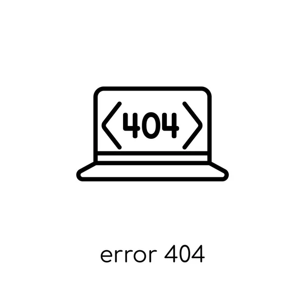 Ícone Erro 404 Vetor Linear Plano Moderno Moda Ícone Erro —  Vetores de Stock