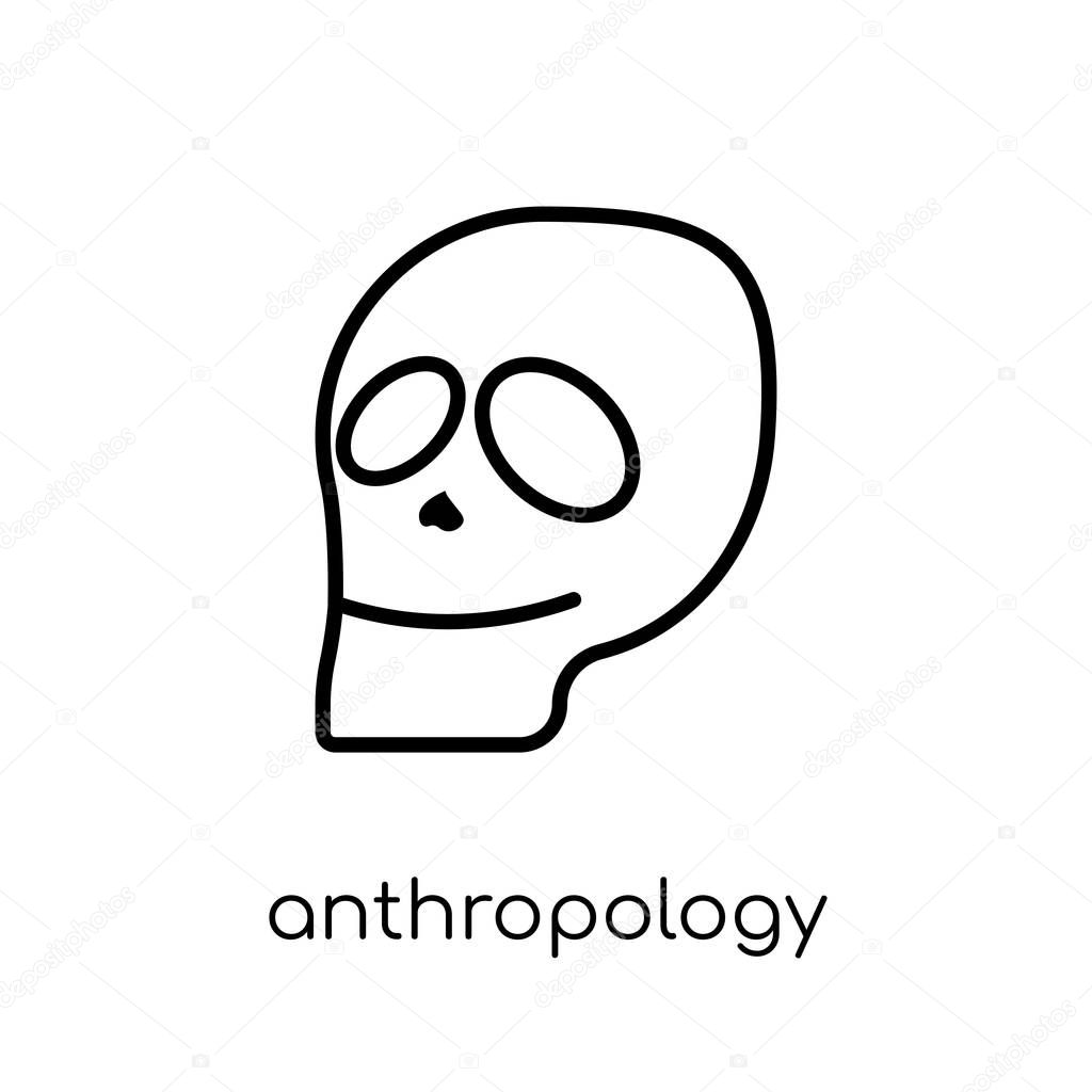 anthropology icon. Trendy modern flat linear vector anthropology icon on white background from thin line Museum collection, outline vector illustration
