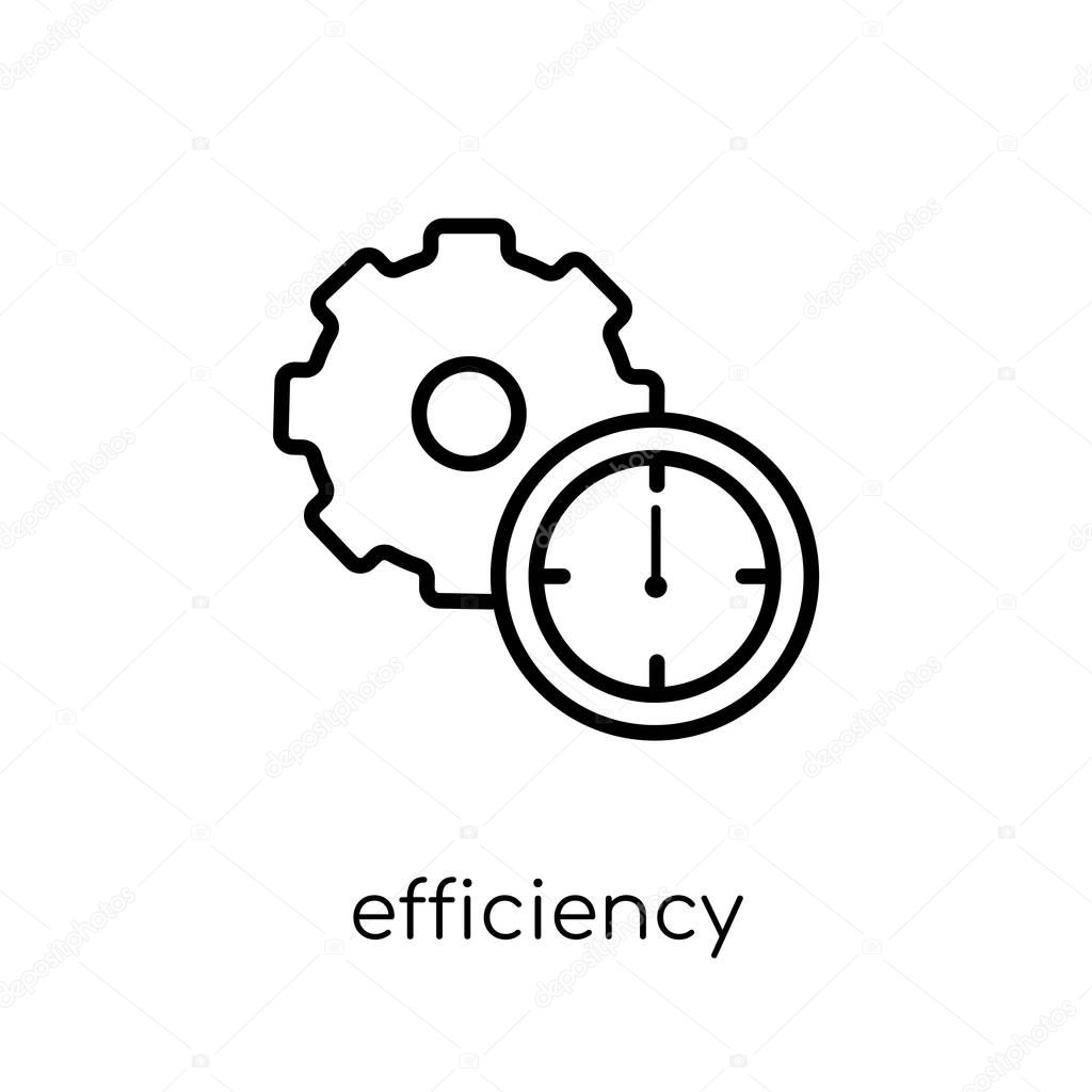 Efficiency icon. Trendy modern flat linear vector efficiency icon on white background from thin line collection, outline vector illustration