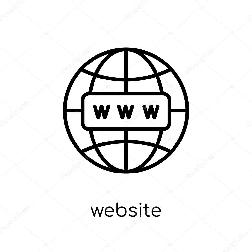 Website icon. Trendy modern flat linear vector Website icon on white background from thin line Programming collection, editable outline stroke vector illustration