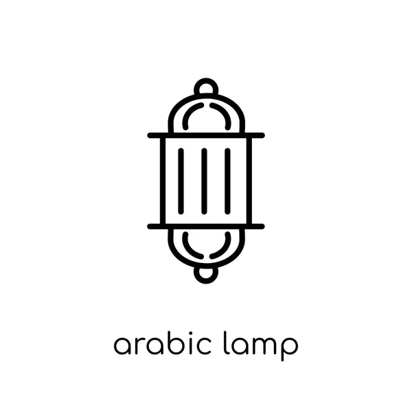 Icône Lampe Arabe Tendance Moderne Plat Vecteur Linéaire Arabe Icône — Image vectorielle