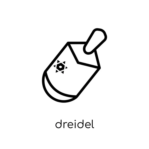 Dreidel 아이콘입니다 컬렉션 가능한 스트로크 일러스트 션에서에서 배경에 Dreidel 아이콘 — 스톡 벡터