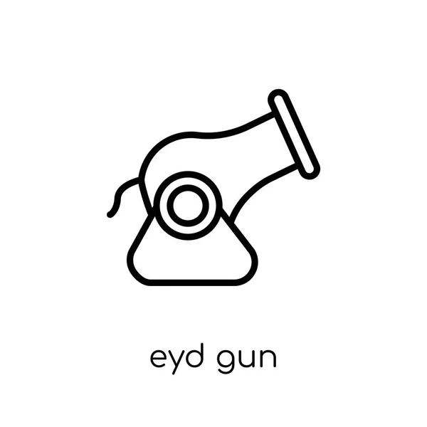 Иконка Eyd Gun Модный Современный Плоский Линейный Вектор Иконка Ружья — стоковый вектор