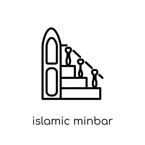 Icône Minbar Islamique Vecteur Linéaire Plat Moderne Tendance Icône Minbar — Image vectorielle