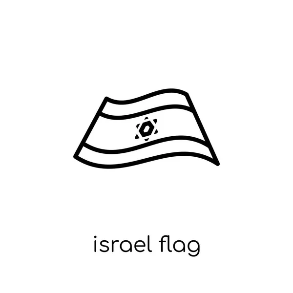 Ikone Der Isländischen Flagge Trendy Moderne Flache Lineare Vektor Israel — Stockvektor