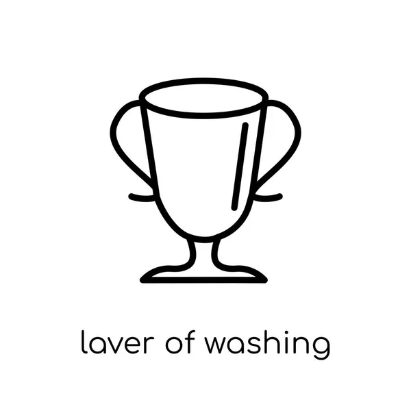 Wasbekken Pictogram Wassen Trendy Moderne Vlakke Lineaire Vector Wasbekken Van — Stockvector